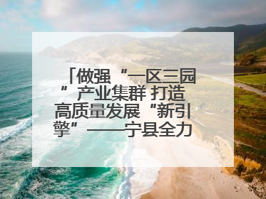 做强“一区三园”产业集群 打造高质量发展“新引擎”——宁县全力推动工业经济提质增效