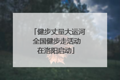 健步丈量大运河 全国健步走活动在洛阳启动