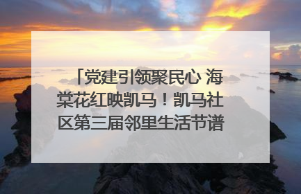 党建引领聚民心 海棠花红映凯马！凯马社区第三届邻里生活节谱写幸福新篇章