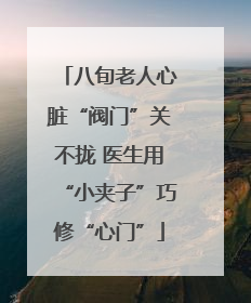 八旬老人心脏“阀门”关不拢 医生用“小夹子”巧修“心门”