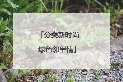 分类新时尚 绿色邻里情