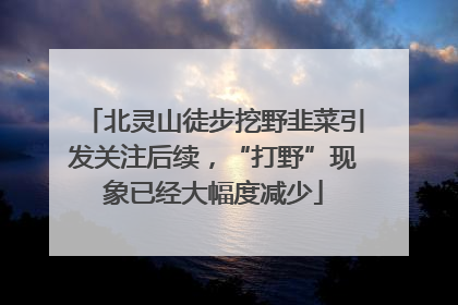 北灵山徒步挖野韭菜引发关注后续，“打野”现象已经大幅度减少