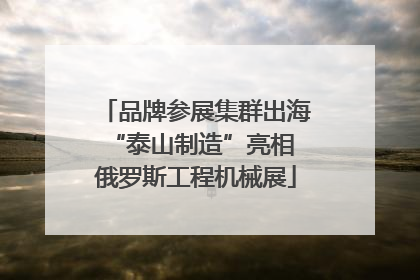 品牌参展集群出海 “泰山制造”亮相俄罗斯工程机械展