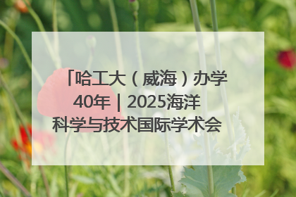 哈工大（威海）办学40年｜2025海洋科学与技术国际学术会议在威海召开