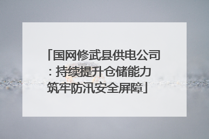 国网修武县供电公司：持续提升仓储能力 筑牢防汛安全屏障