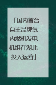 国内首台自主品牌氢内燃机发电机组在湖北投入运营
