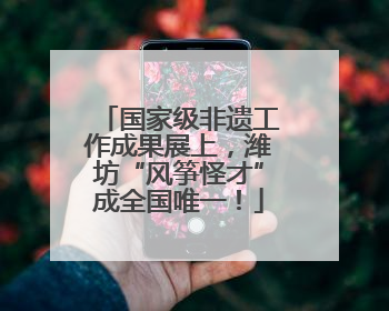 国家级非遗工作成果展上，潍坊“风筝怪才”成全国唯一！
