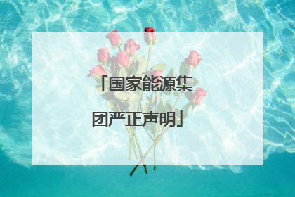 国家能源集团严正声明