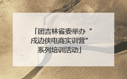 团吉林省委举办“戍边侠电商实训营”系列培训活动