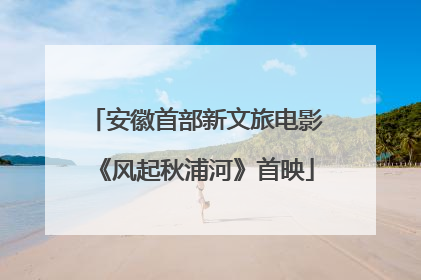 安徽首部新文旅电影《风起秋浦河》首映