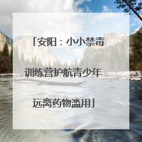 安阳：小小禁毒训练营护航青少年远离药物滥用
