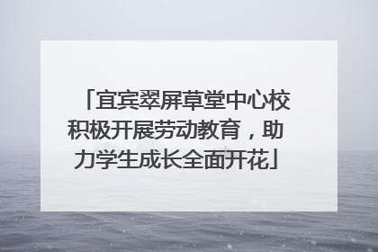 宜宾翠屏草堂中心校积极开展劳动教育，助力学生成长全面开花