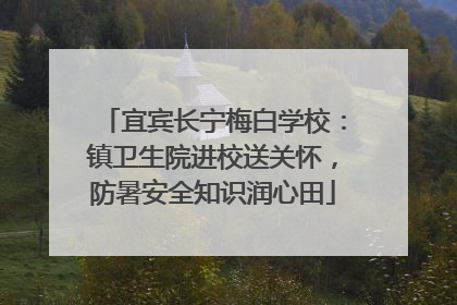 宜宾长宁梅白学校：镇卫生院进校送关怀，防暑安全知识润心田