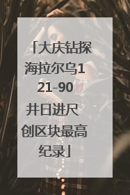 大庆钻探海拉尔乌121-90井日进尺 创区块最高纪录