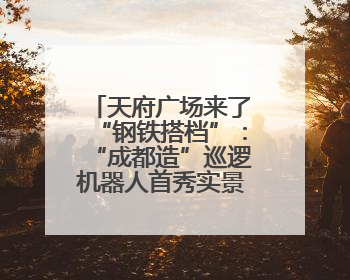 天府广场来了“钢铁搭档”：“成都造”巡逻机器人首秀实景验证