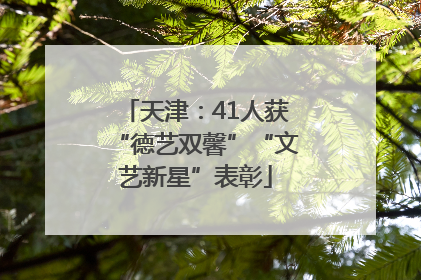 天津：41人获“德艺双馨”“文艺新星”表彰
