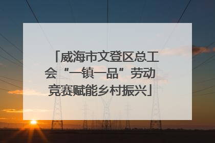 威海市文登区总工会“一镇一品”劳动竞赛赋能乡村振兴