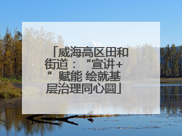 威海高区田和街道：“宣讲+”赋能 绘就基层治理同心圆