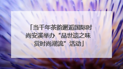 当千年茶韵邂逅国际时尚安溪举办“品世遗之味 赏时尚潮流”活动
