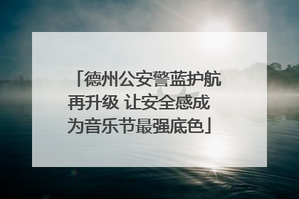 德州公安警蓝护航再升级 让安全感成为音乐节最强底色