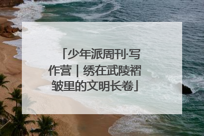 少年派周刊·写作营｜绣在武陵褶皱里的文明长卷