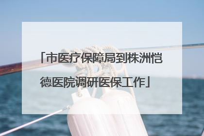 市医疗保障局到株洲恺德医院调研医保工作