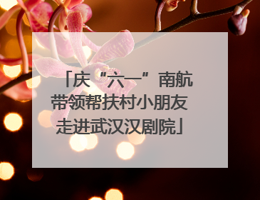 庆“六一”南航带领帮扶村小朋友走进武汉汉剧院