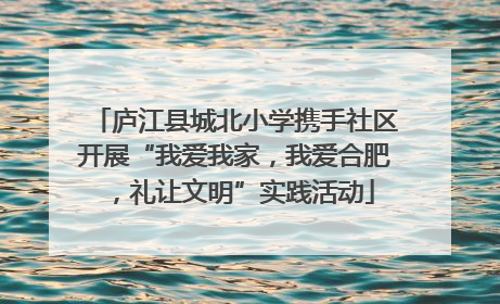 庐江县城北小学携手社区开展“我爱我家，我爱合肥，礼让文明”实践活动