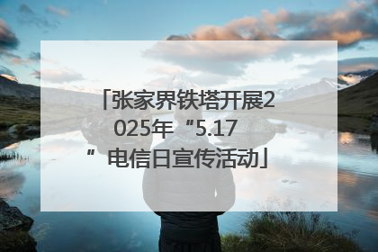张家界铁塔开展2025年“5.17”电信日宣传活动