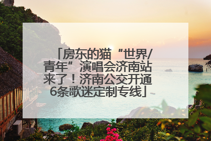 房东的猫“世界/青年”演唱会济南站来了！济南公交开通6条歌迷定制专线