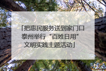 把惠民服务送到家门口 泰州举行“百姓日用”文明实践主题活动