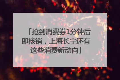 抢到消费券1分钟后即核销，上海长宁还有这些消费新动向