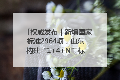 权威发布｜新增国家标准2964项，山东构建“1+4+N”标准化创新发展新格局
