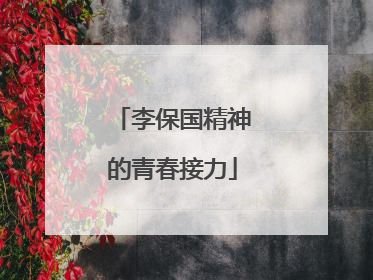 李保国精神的青春接力
