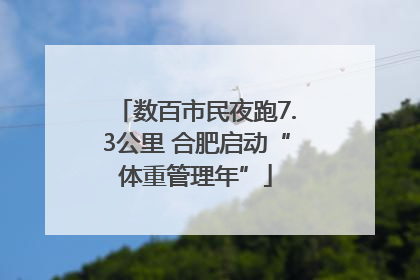 数百市民夜跑7.3公里 合肥启动“体重管理年”