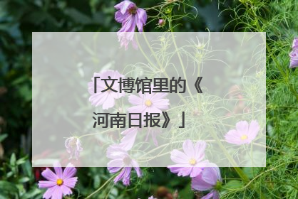文博馆里的《河南日报》