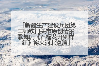新疆生产建设兵团第二师铁门关市原创情景歌舞剧《石榴花开别样红》将来河北巡演