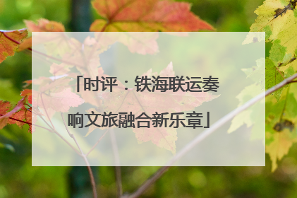 时评：铁海联运奏响文旅融合新乐章