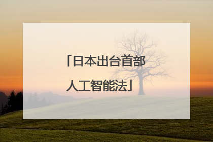 日本出台首部人工智能法
