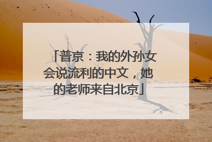 普京：我的外孙女会说流利的中文，她的老师来自北京