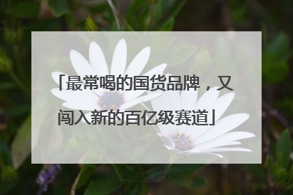 最常喝的国货品牌，又闯入新的百亿级赛道