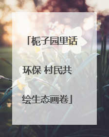 栀子园里话环保 村民共绘生态画卷