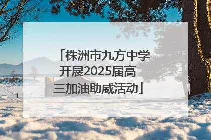 株洲市九方中学开展2025届高三加油助威活动