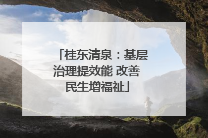 桂东清泉：基层治理提效能 改善民生增福祉