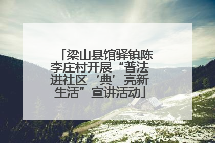 梁山县馆驿镇陈李庄村开展“普法进社区‘典’亮新生活”宣讲活动