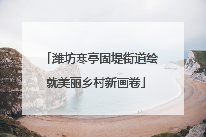 潍坊寒亭固堤街道绘就美丽乡村新画卷