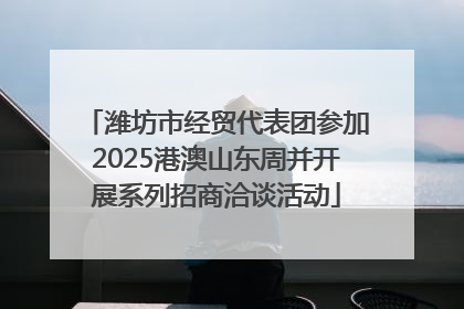 潍坊市经贸代表团参加2025港澳山东周并开展系列招商洽谈活动