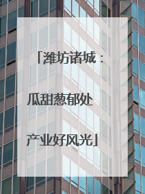 潍坊诸城：瓜甜葱郁处 产业好风光