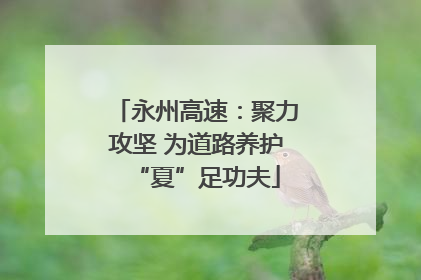 永州高速：聚力攻坚 为道路养护“夏”足功夫