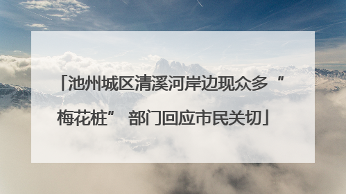 池州城区清溪河岸边现众多“梅花桩” 部门回应市民关切